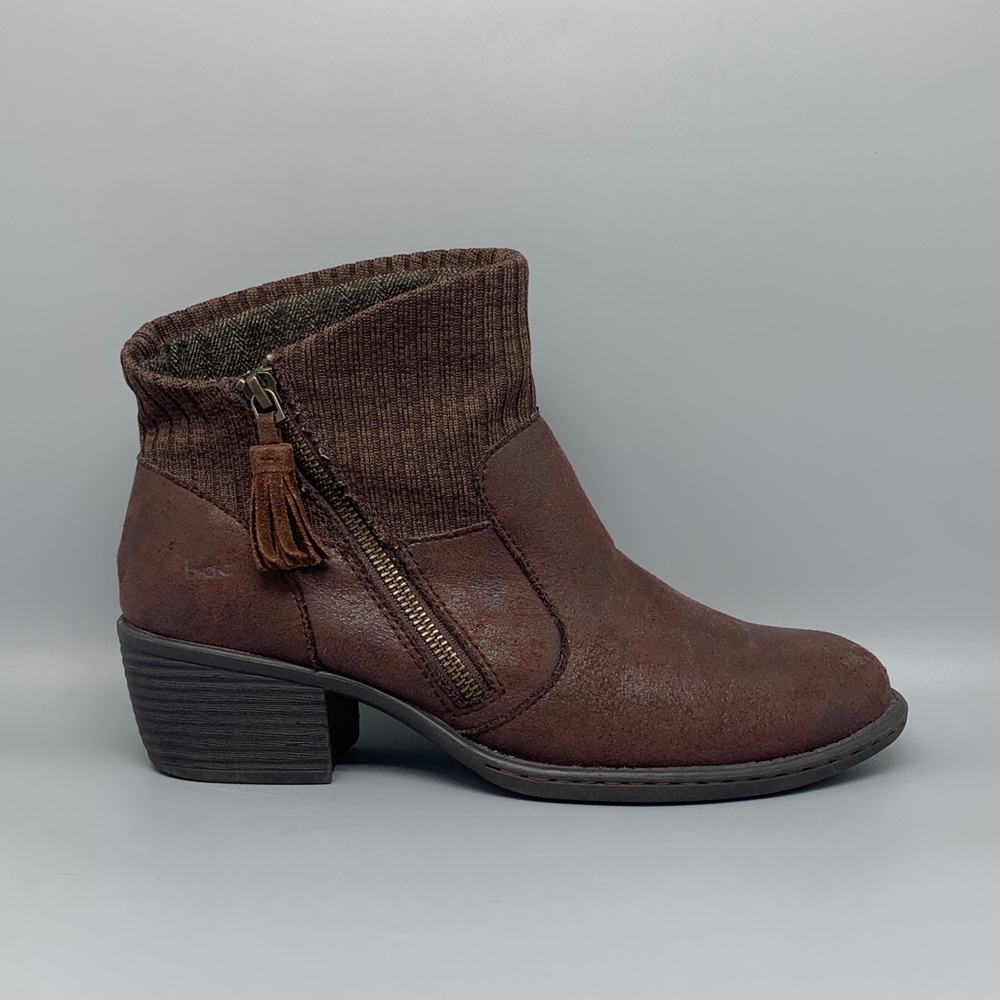 Born Brown Suede Knit Ankle Boots Z26723-CCCAE Women’s Sz 8.5 - Picture 6 of 10